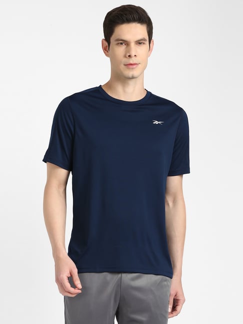 Reebok Navy Round Neck T-Shirt