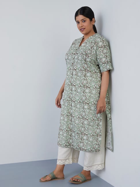 Diza Curves by Westside Sage Floral-Printed Straight Kurta Price in India