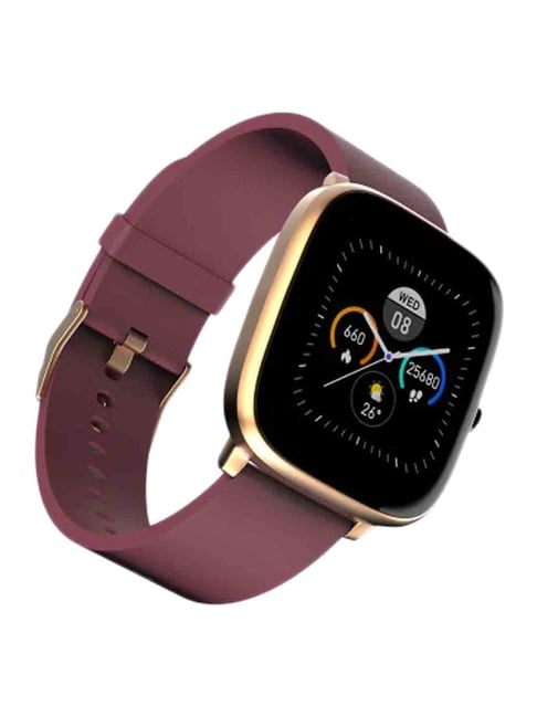 Noise ColorFit Qube O2 wrb-sw-colorfitqub Fitness Smartwatch (Gold/Deep Wine)