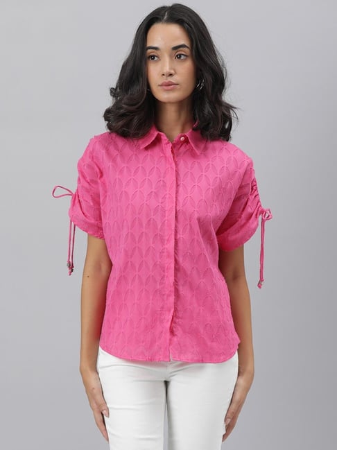 RAREISM Pink Regular Fit Shirt Price in India