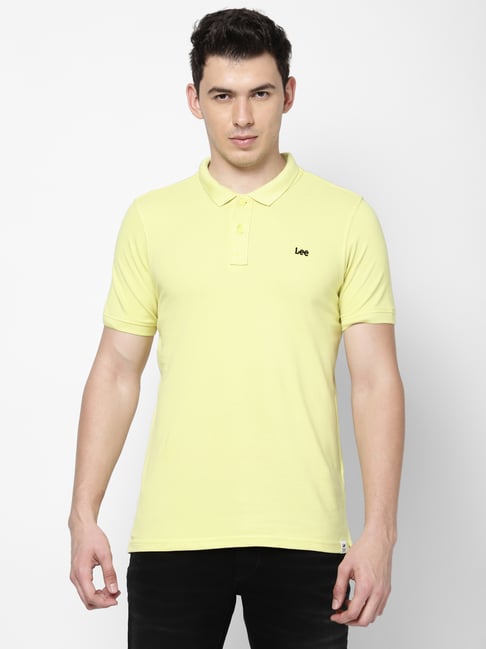 Lee Lime Yellow Polo T-Shirt