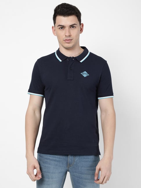 Wrangler Dark Navy Polo T-Shirt
