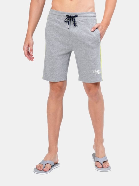 U S Polo Assn U.S. Polo Assn. Grey Melange Textured Shorts