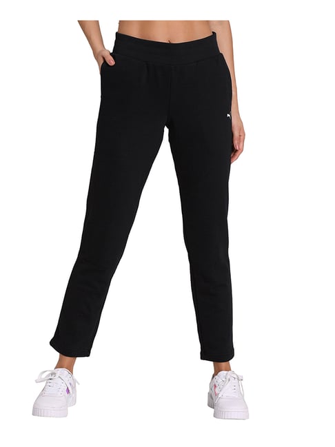 Puma Black Cotton Track Pants