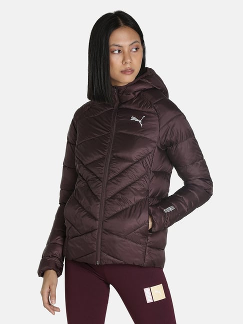 Puma Brown Full Sleeves Hooded Jacket