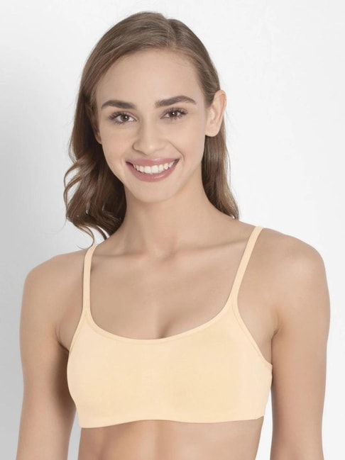Buy Clovia Cotton Non-Padded Wirefree Tube Bra With Detachable Transparent  Straps - Beige online