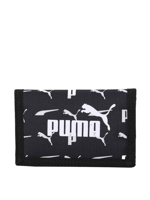 Puma Black Printed Tri-Fold Wallet for Women