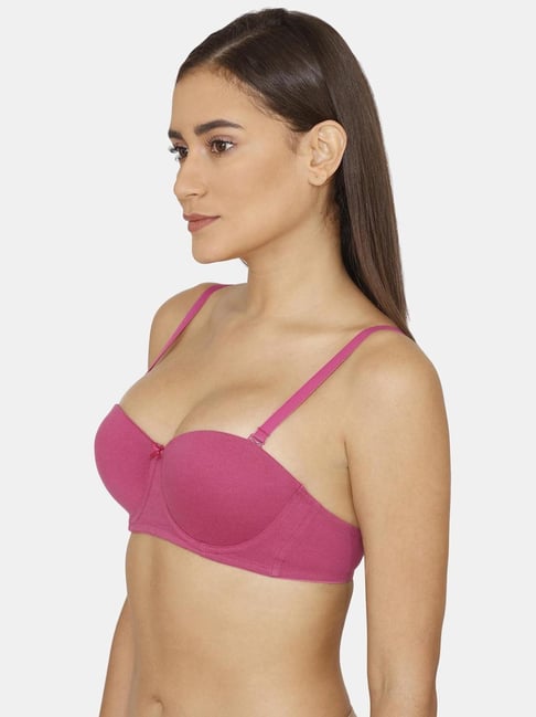 Rosaline by Zivame Beige & Pink Half Coverage Non-Padded T-Shirt Bra - Pack  of 2