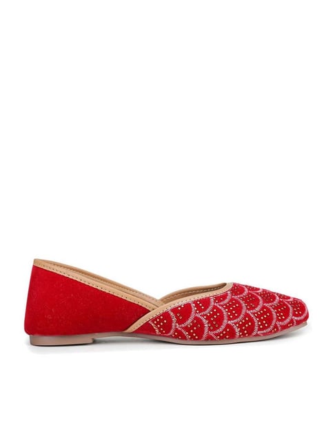 Shezone Red Ethnic Juttis Price in India