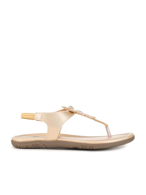 Shezone Golden Sling Back Sandals Price in India