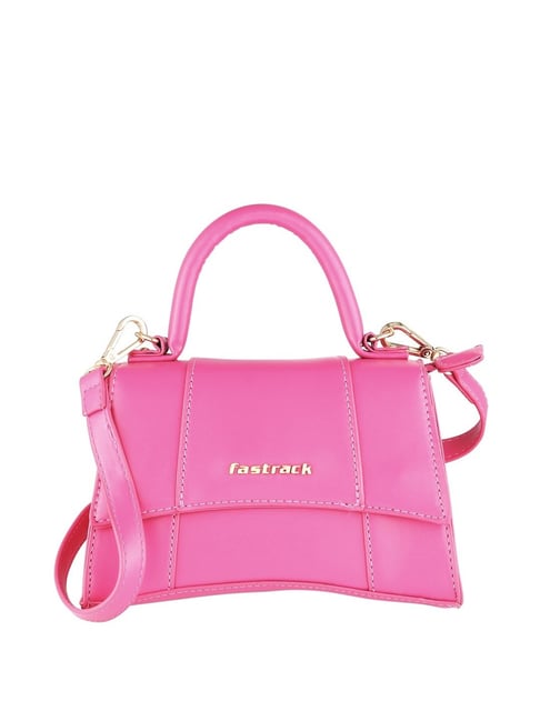 Buy Fastrack Pink Solid Medium Satchel Handbag Online At Best Price ...