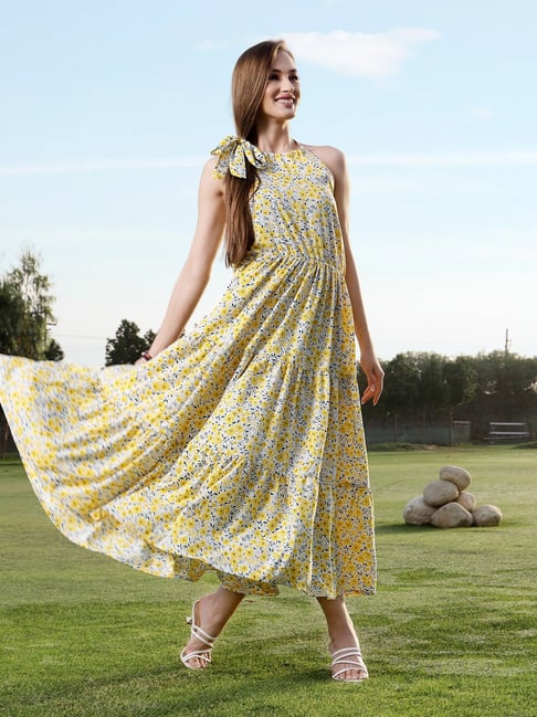 Sera Multicolor Printed Maxi Dress Price in India