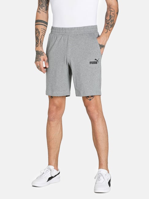 Puma ESS Grey Cotton Regular Fit Shorts-picture-30
