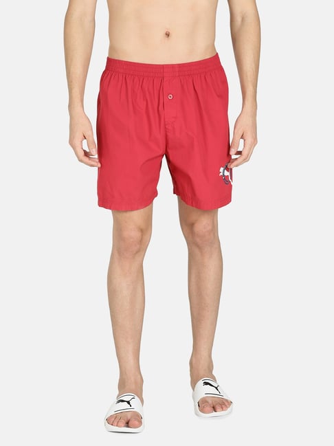 Puma Basic Red Cotton Regular Fit Printed Boxers-picture-23
