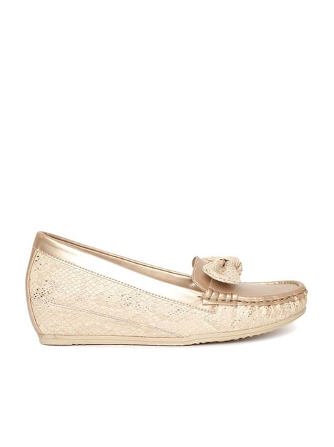 Marc Loire Women's Golden Wedge Loafers