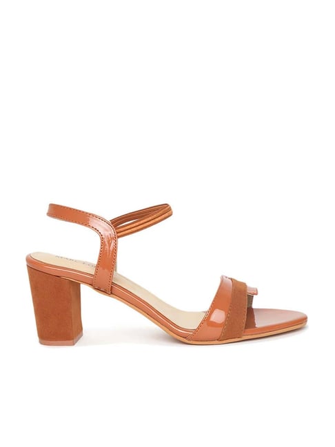 Marc Loire Women's Camel Ankle Strap Sandals