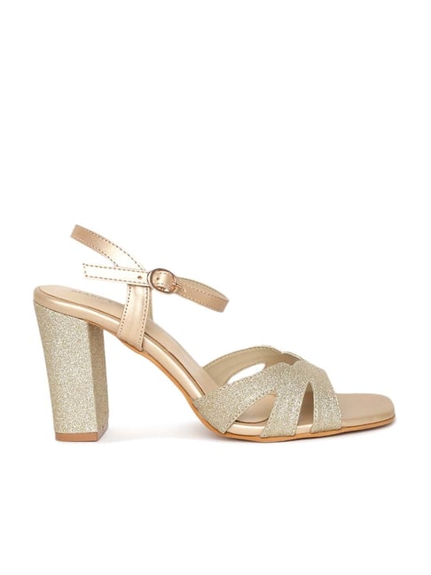 Marc Loire Women's Golden Ankle Strap Sandals