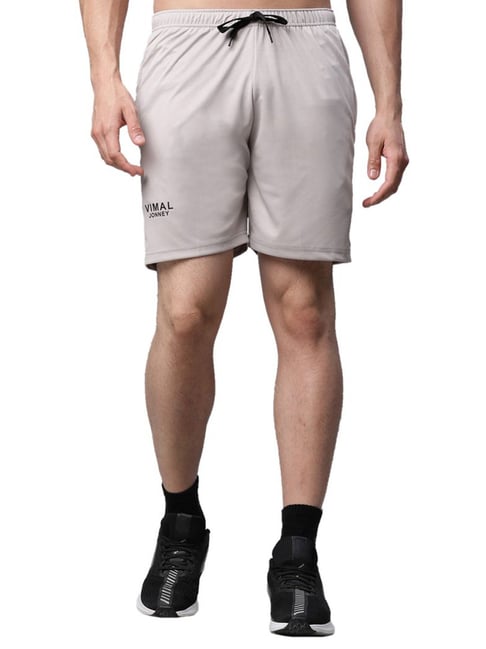 Vimal Jonney Grey Slim Fit Shorts