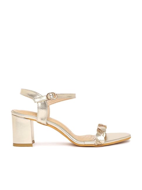 Marc Loire Women's Golden Ankle Strap Sandals