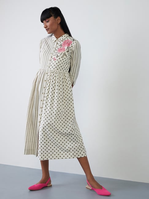 Bombay Paisley by Westside Off-White Printed Dress Price in India
