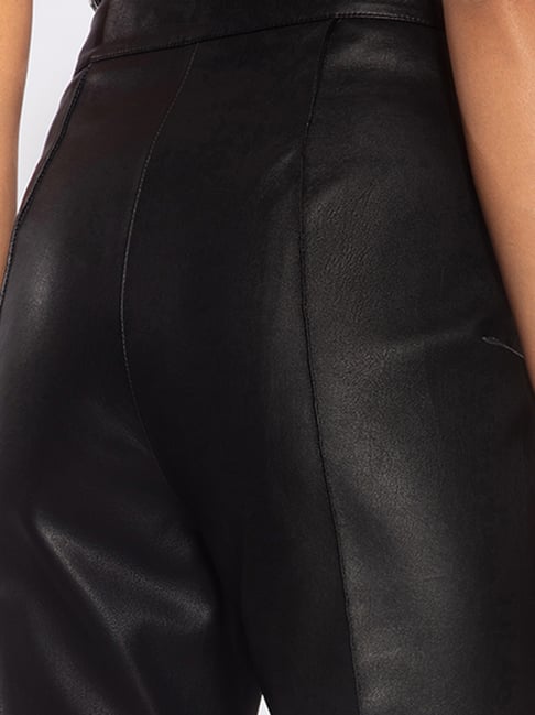Buy Only Black Faux Leather Leggings for Women Online @ Tata CLiQ
