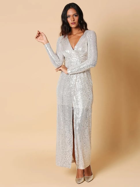 Silver dress outlet online