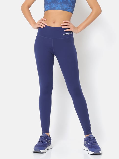 Shop Now Navy Blue Knitted Leggings For Girls – Lady India