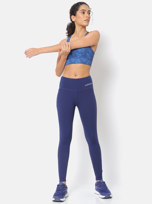 Metallic Blue Leggings – BombomdoBrasil