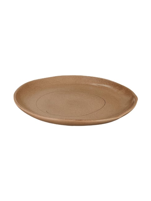 Buy Fabindia Ayira Taupe Ceramic Dinner Plate (Dia 25 cm) at Best Price ...