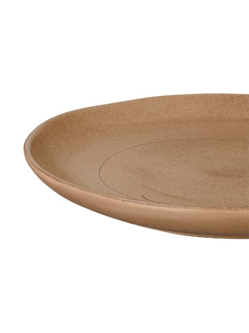 Buy Fabindia Ayira Taupe Ceramic Dinner Plate (Dia 25 cm) at Best Price