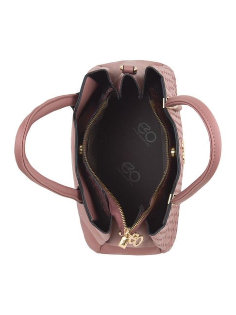 Buy E2O Pink Textured Medium Satchel Handbag at Best Price Tata CLiQ