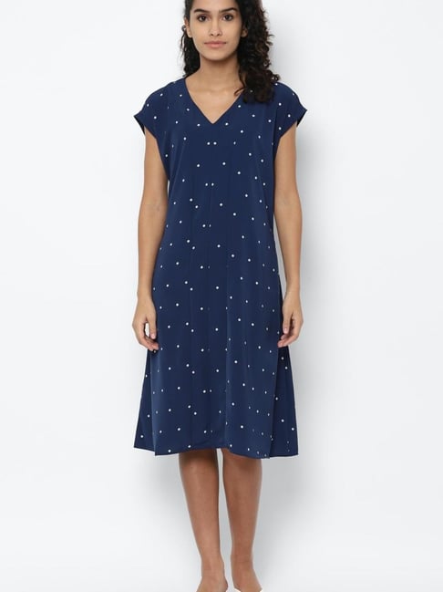 Buy Allen Solly Navy Polka Dot Dress for Women Online Tata CLiQ