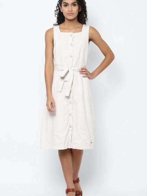 Buy Allen Solly Off White Regular Fit Dress for Women Online