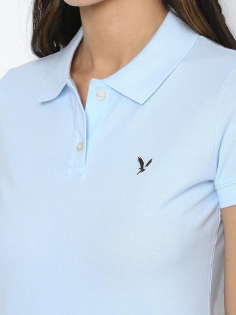 Buy American Eagle Outfitters Blue Regular Fit T-shirt for Women