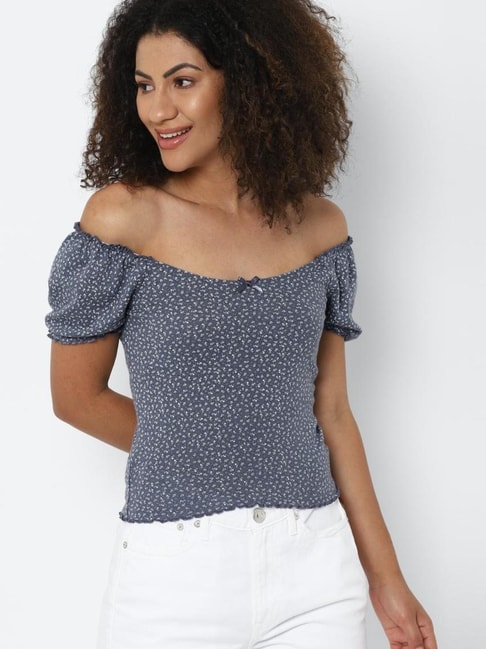 American Eagle Outfitters Grey Printed Top Price in India