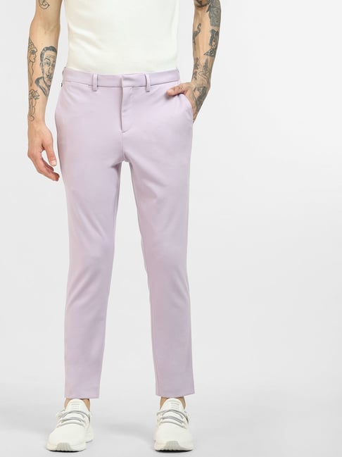 MenS Purple Formal Trouser Regular Fit