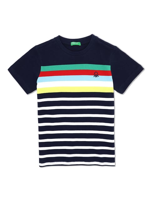 United Colors of Benetton Kids Navy Striped T-Shirt