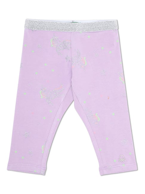 United Colors of Benetton Kids Purple Printed Leggings