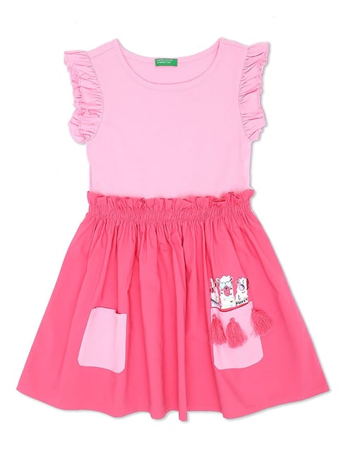 United Colors of Benetton Kids Pink Solid Dress