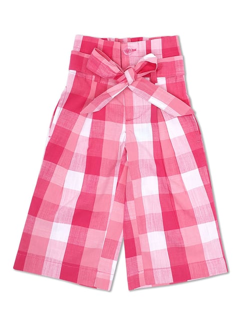 United Colors of Benetton Kids Pink Checks Trousers