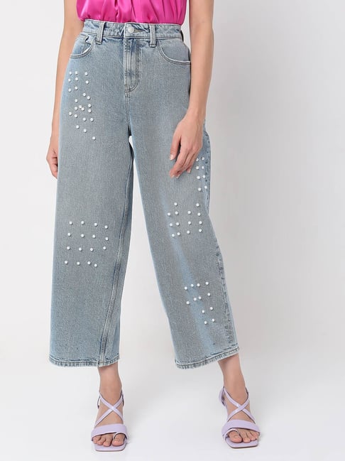 Vero Moda Blue Relaxed Fit Jeans