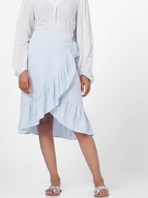 Vero Moda Blue Knee Length Skirt Price in India