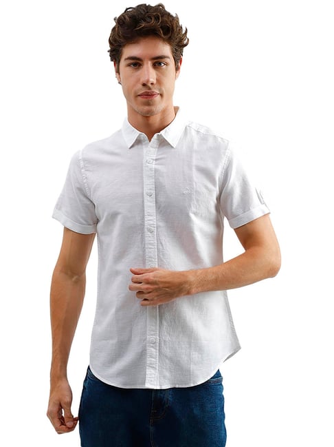 United Colors of Benetton White Regular Fit Shirt