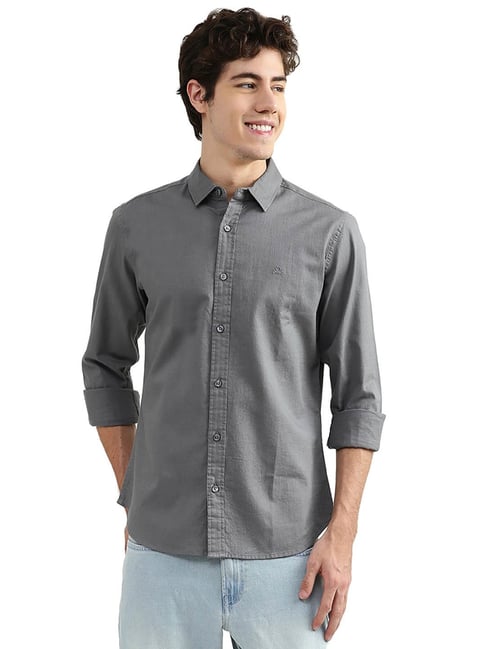 United Colors of Benetton Grey Regular Fit Shirt