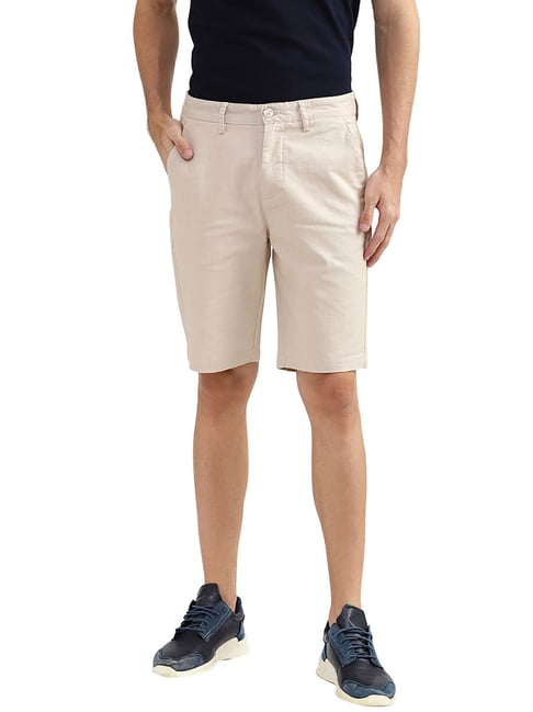 United Colors of Benetton Beige Regular Fit Cargo Shorts