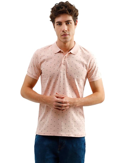 United Colors of Benetton Pink Printed Polo T-Shirt