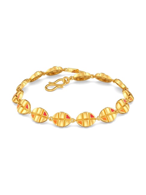 Buy MELORRA 18 KT Disco Hearts Gold Bracelet Yellow Gold at Amazon.in
