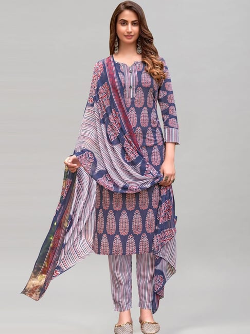 Light Purple Pure Handloom Cotton Unstitched Dress Material – Stilento