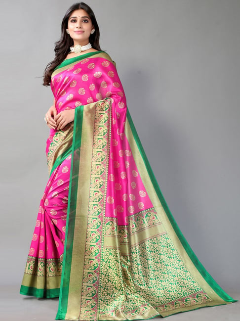Crepe Pink-Sea Green Wedding Wear Embroidered Saree at Rs 9580 in Surat