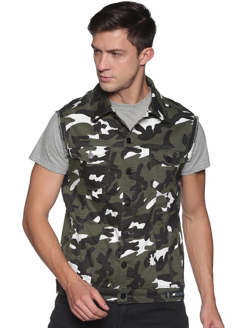 Myfo unisex jacket with camouflage print